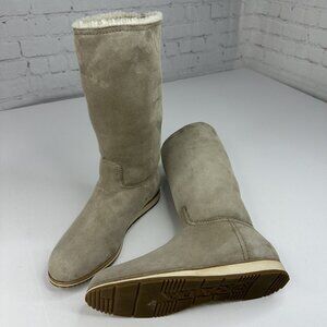 Prada Women's Calzature Donna Montone Fango Suede‎ Sherpa Boots EU 37.5 / US 7